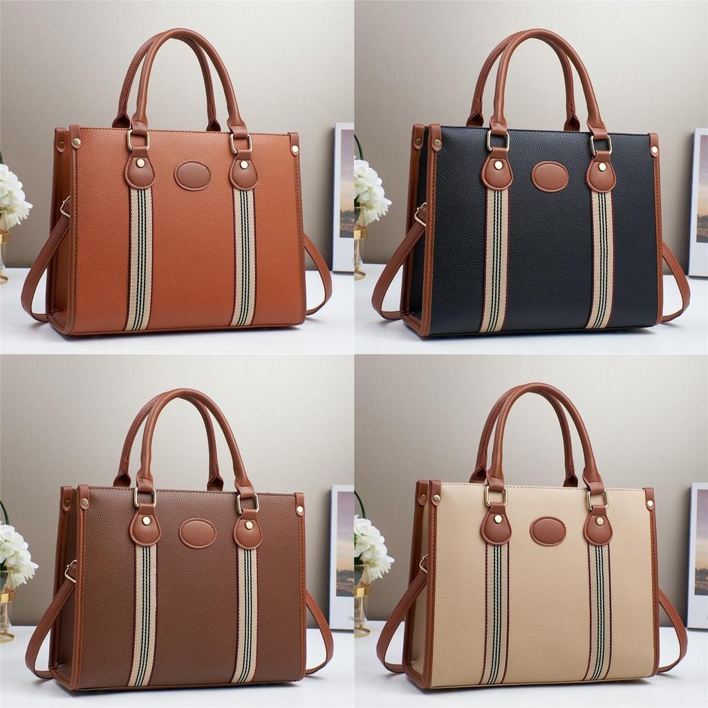 Современная большая сумка-тоут из полиуретана со стильными цветовыми сочетаниями для повседневной моды