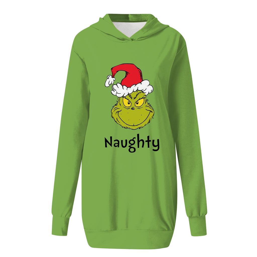 Women's Fashion Christmas Print Pockets Long Sleeve Hoodies Pullover Sweatshirts