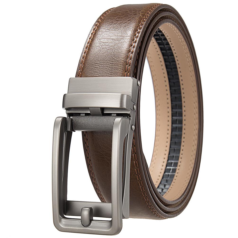 1 шт. Мужской ремень с автоматической пряжкой, модный деловой ремень из коровьей кожи, ремень Ly36-3 3315-1