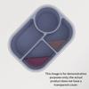 4 Grids Divided Lunch Box 750ml Food Storage Container Microwaveable Silicone Lunch Box  Pantry