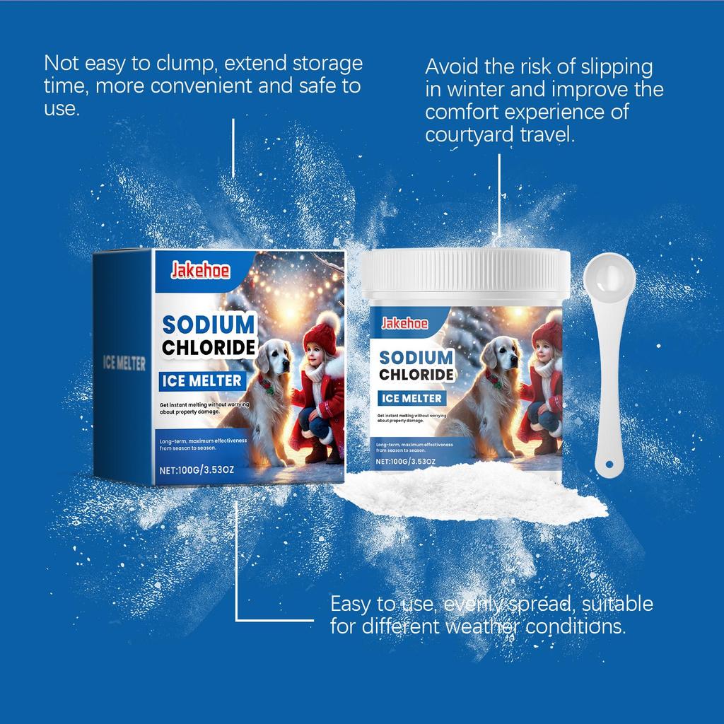 Pet Friendly Ice Melt Winter Concrete Floor Streets Pet Friendly Ice Melt Snow Melt 100g