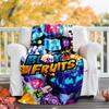Blox Fruits Theme Printed Blanket - Perfect for Couch, Bed, Travel & Outdoor Use | Machine Washable, Cozy & Durable.
