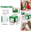 Green Christmas Party Gift Box With Santa Claus Print For Family And Friends