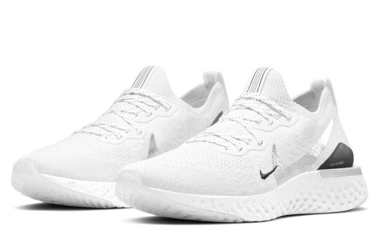 Nike Женские кроссовки Nike Epic React Flyknit 2 'White Metallic Silver' CQ5411-140