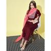 Bollywood Cotton Rayon Kurta Pant Dupatta Set Women Party Wear Top Tunic Kurti SC-2125