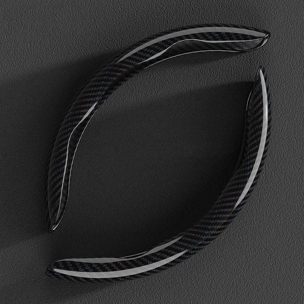 2 шт. чехол рулевого колеса автомобиля из углеродного волокна силикона на заказ противоскользящий усилитель чехол автомобильные аксессуары для Auto Deco 2024