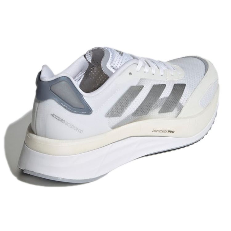Adidas Adizero Boston 10 White Silver Metallic Женские кроссовки Cloud-White Halo-Silver GY0907