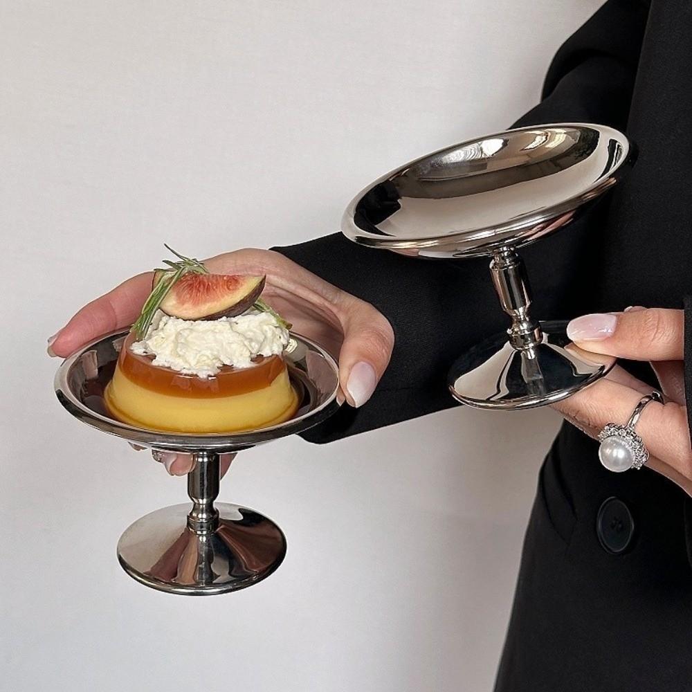 304 Stainless Steel Ice Cream Cup Fruit Yogurt Dessert Salad Bowl Retro Dessert Cup Bar Dinnerware