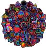 50 Neon Stickers Creative DIY Laptop Suitcase Skateboard Water Cup Waterproof Decorative Doodle Stickers