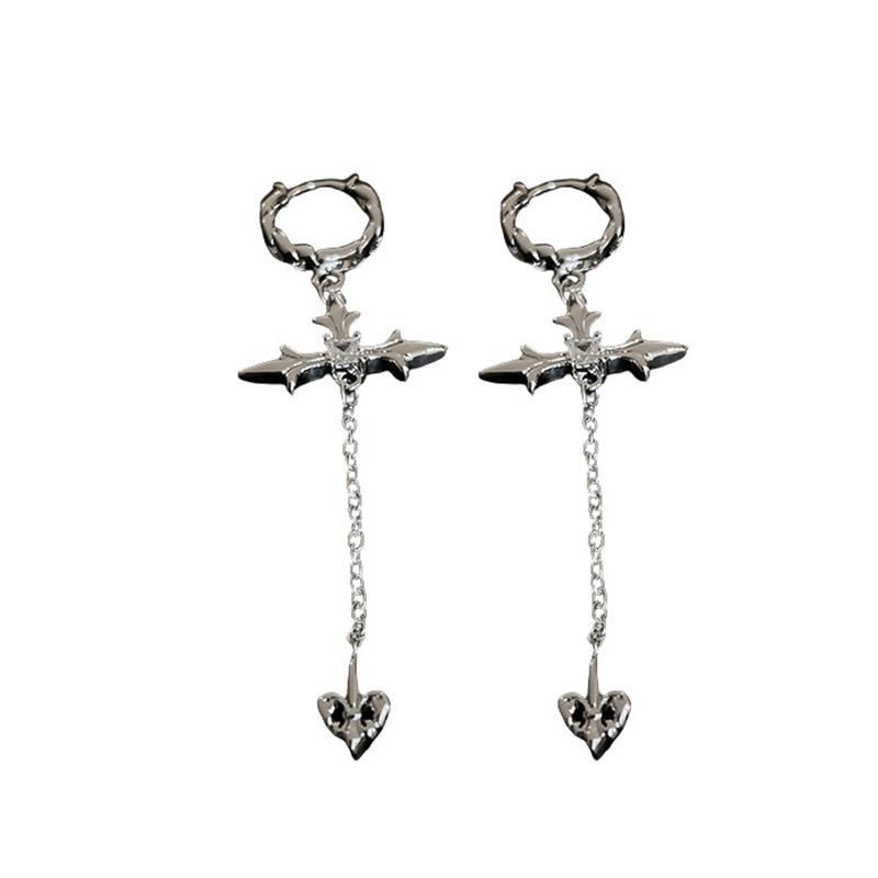 Персонализированные женские серьги с крестом из циркона, модные длинные серьги с кисточками для девочек, ювелирные изделия на день рождения, подарки