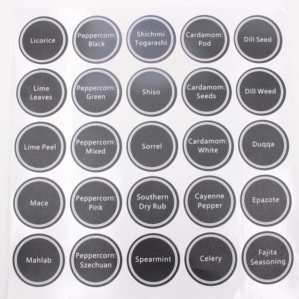 320+ Printed  Jar and Pantry Label Set Chalkboard Round Stickers  Labels