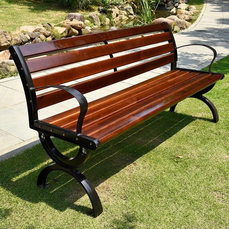 Outdoor Solid Wood Park Bench