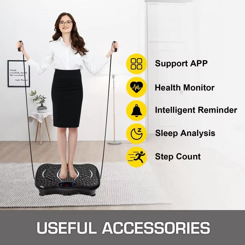 Вибрационный тренажер для умного фитнеса, тренажер для всего тела, фитнес-платформа с вибрацией и дистанционным управлением музыкой по Bluetooth