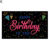 Fashion Clear Printing Decorative Washable Happy Birthday Party Backdrop Cloth Home Decor for Festival Banner