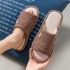 Женские тапочки из хлопка и льна: Весна и осень, нескользящее покрытие для помещений, комфорт для пар в любое время года