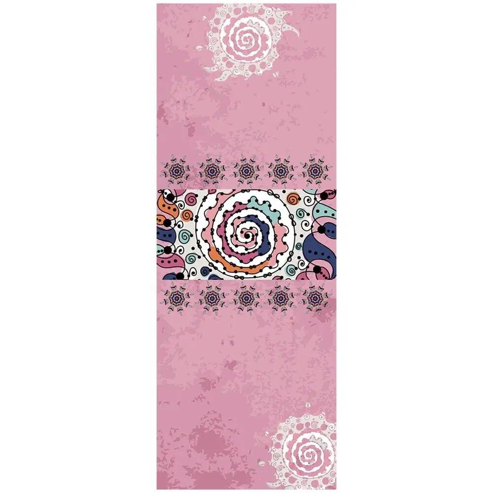 Полотенца для йоги, микрофибра с принтом для фитнеса, спортивные путешествия, быстросохнущий впитывающий пот коврик для тренировок, чехол для пилатеса, тренажерного зала, одеяло для йоги