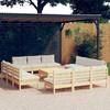 Day and Night - Day and Night Garden Furniture 13 Pieces Cream Pine Wood Cushions