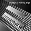 Автомобильная металлическая временная парковочная табличка с магнитным номером, флуоресцентная зеленая наклейка, автопарковочная табличка, скрытая временная парковочная карта