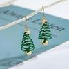 Christmas Earrings Spiral Christmas Tree Drop Earring For Women Christmas Party Jewelry Accessories Girl Gifts