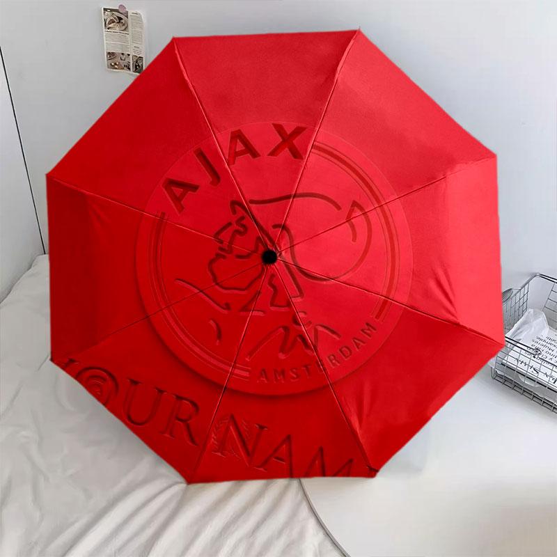 1 шт. Автоматический складной зонт - AFC Ajax, узор с индивидуальным названием, портативный и складной дизайн с 8 спицами, Рождественские и Дни рождения