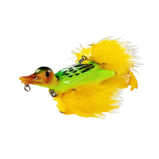 10,5 см/28 г твердая приманка для ловли утки с перьевым крючком и подвижными ножками бионическая искусственная приманка для пресноводной и соленой рыбалки