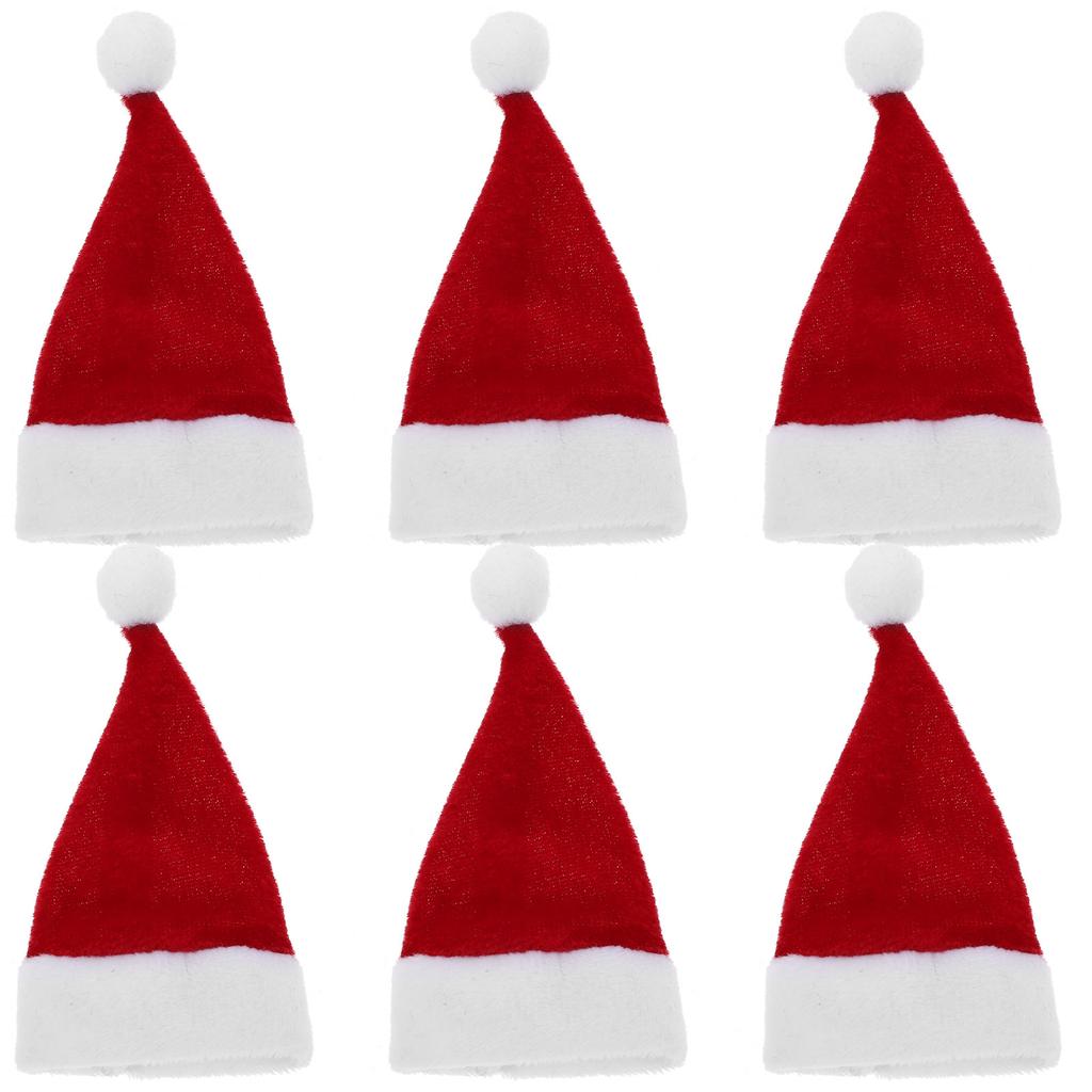10 шт. Мини-колпак Санты, рождественская бутылка, леденец, украшения, рождественские украшения для вечеринки, елка, бархатная ткань, человек