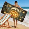 Sun and Moon Celestial Design Towel Beach towel quick-drying for travel outdoor sports jogging beach and swimming