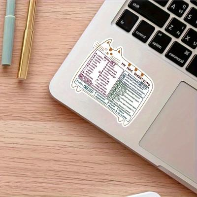 Наклейки на клавиатуру с короткими клавишами Cat Mac, прочные, для ноутбука, автомобиля, багажа, скейтборда и многого другого — идеально подходят для подростков, взрослых, креативного декора и подарков