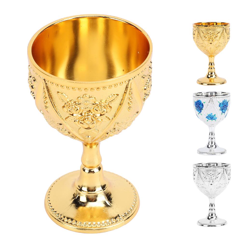 30 мл металлический бокал для вина с резной розой, тисненый кубок, украшение для домашнего бара, путешествия, свадьбы, вечеринки