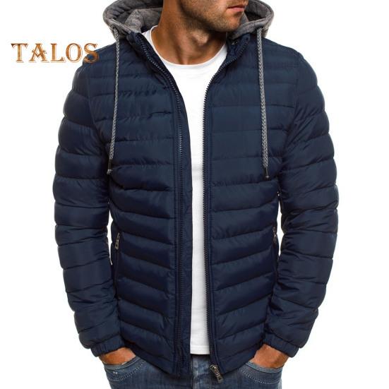 Мужская хлопковая куртка с капюшоном, завязками на шнурке, длинными рукавами, застежкой-молнией, повседневное пальто, ветрозащитная плюшевая подкладка, утолщенная теплая верхняя одежда