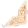 4PCS Wood Carved Onlay Applique Woodcarving Corner Decal Home Furniture Decoration
