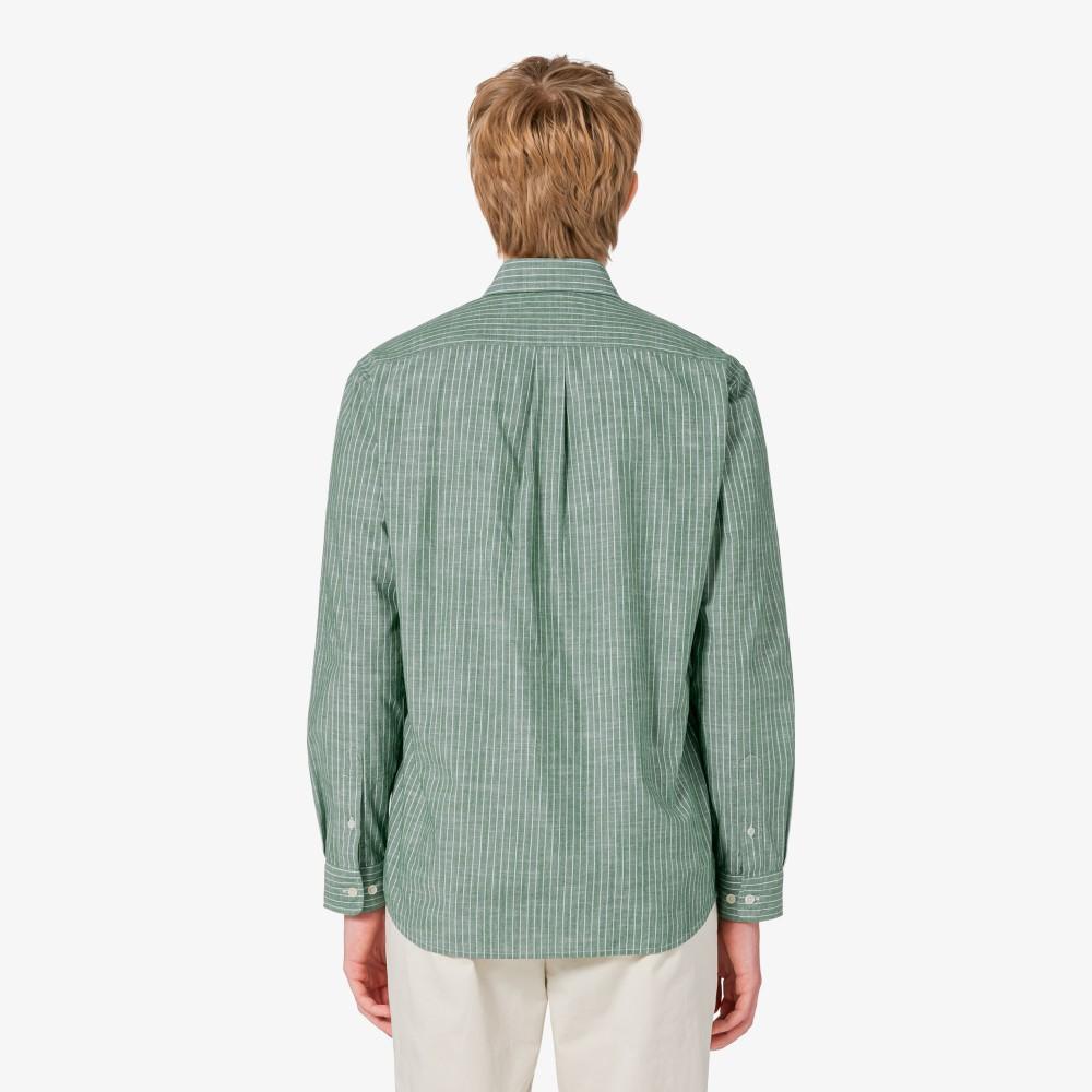 [lacoste] Men's Chambray Stripe Shirt CH357E-56G132
