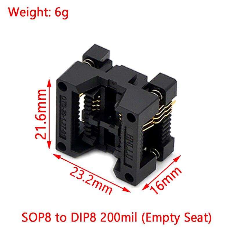 Широкое сиденье SOIC8 SOP8 - DIP8, 150/200 мил, адаптер для программатора, синяя горелка для тестирования IC SA602