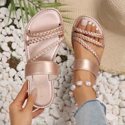 Модные женские тапочки Пляжные Летние Повседневные Ретро Тапочки Женские Пляжные Нескользящие Сандалии Для Улицы Большой Размер Домашняя Обувь Шлепанцы Женские