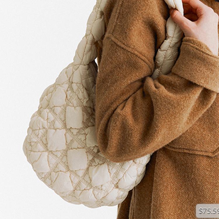 Новая нейлоновая сумка-облако CARLYN, Сумка, Сумка на плечо Женская Слоновая кость H71307020I