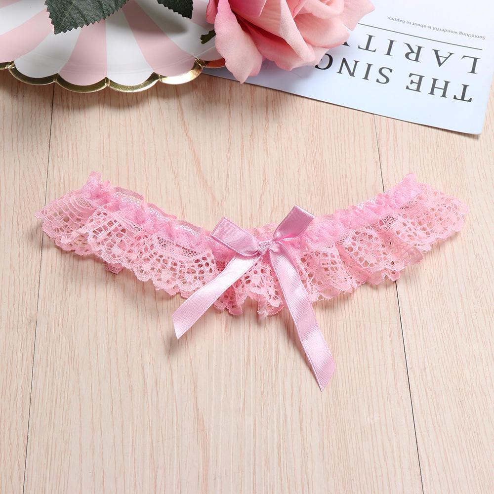Women Lingerie Wedding Bridal Bowknot Suspender Lace Floral Leg Garter Belt