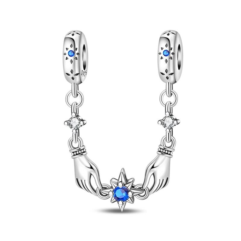 925 Silver Charms Beads Devil's Eye Fatima's Hand Cross Beads Fit Original Bracelet Women DIY Jewelry Gifts