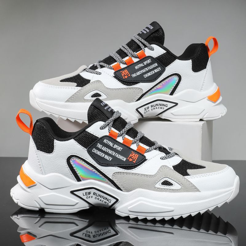 Spring Men's Shoes New Summer Breathable Teenagers Sports Running Casual Internet Celebrity Hot Daddy Trendy Shoes