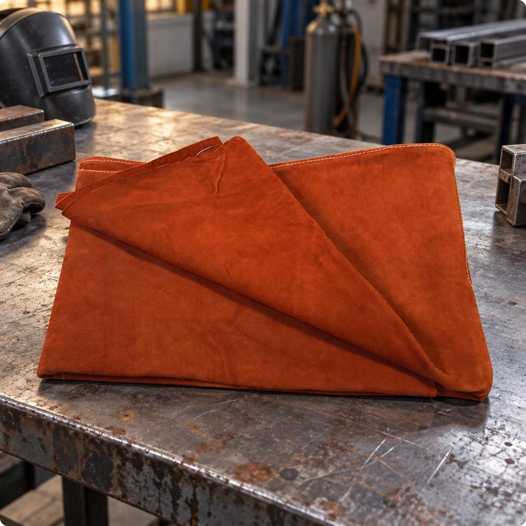 Leather Split Fire Blanket Retardant for Shipbuilding, Welders