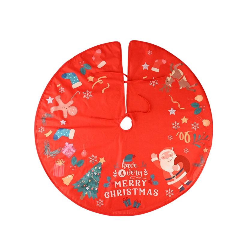 2026 Digital Print Christmas Tree Skirt: Festive Scene Decoration & Creative Apron