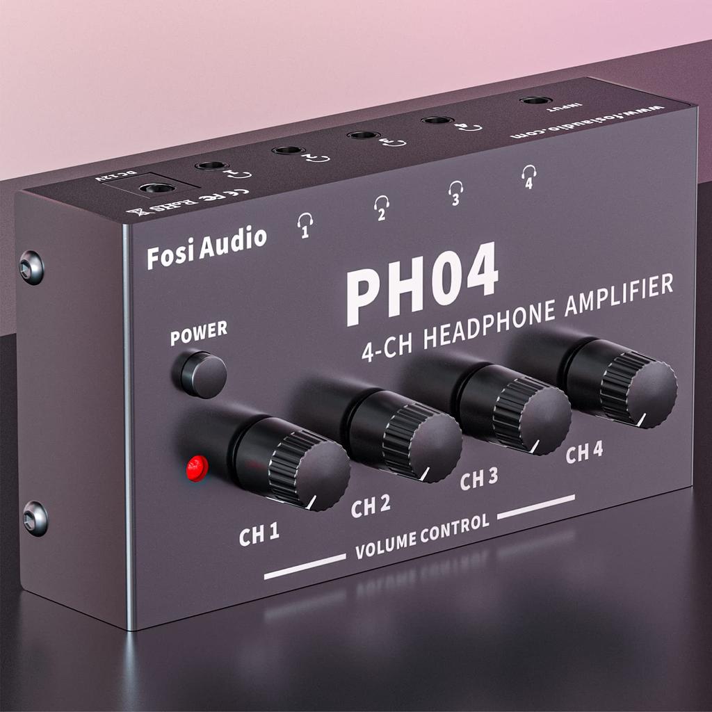 Fosi Audio PH04 Наушники Стерео Аудио Металлический Портативный Наушники Женский AUX Подходит для Использования Питание 4-канальный Усилитель, Усилитель, Рамка,