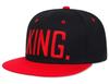 Sproutsy Men's KING Cap, Hip Hop Hat, Unisex (Black + Red)