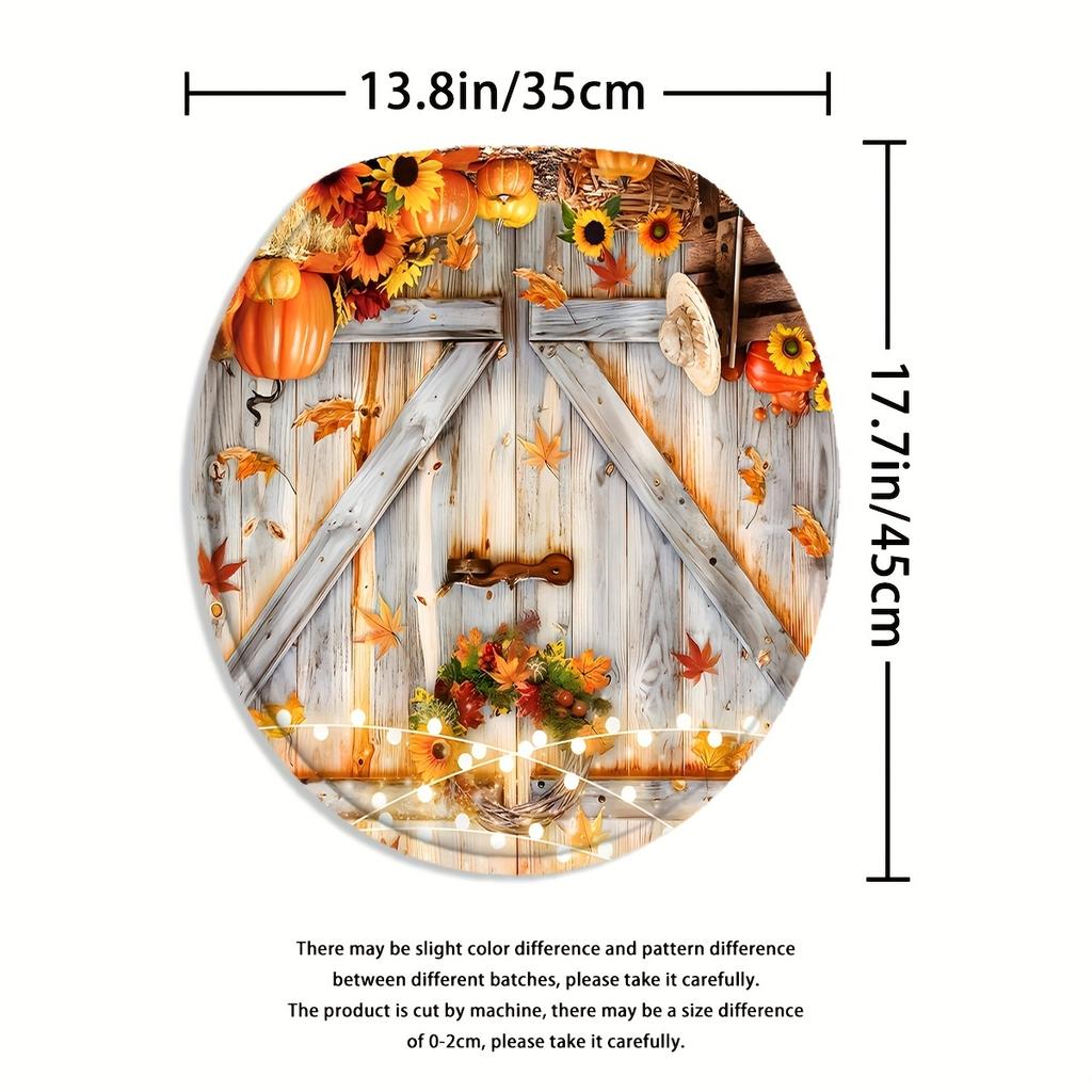 4 шт. роскошные блочные наборы занавесок для душа с тыквой, водонепроницаемые для ванной комнаты, нескользящие коврики для ванной комнаты, крышка для унитаза, коврик для ванной, набор для ванной комнаты