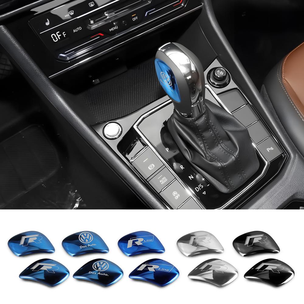 Valve Stems Caps Car Gear Lever Shift Cover Sticker Decor Auto Accessories For Volkswagen VW GTI Golf Polo Passat Tiguan RLine M ze1