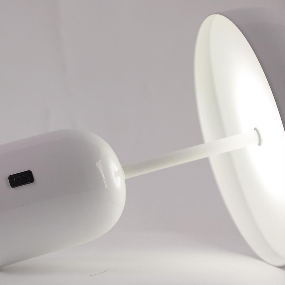 LED Mushroom Light USB Rechargeable 1800mAh Cordless Mushroom Table Lamp Creative Nordic Style Table Lamp for Bedroom/Restaurant