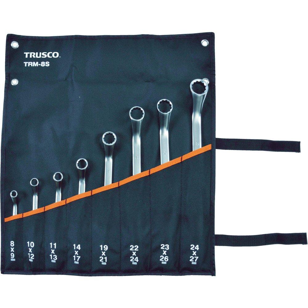 TRUSCO Wrench Set 45° Open-End (8-Piece Set) TRM-8S