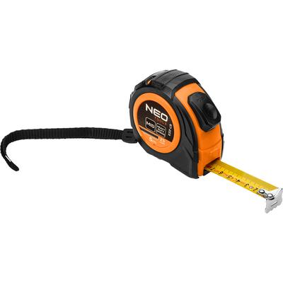 Steel Tape Measure 5 M X 25 Mm, Auto Lock, Two Stop Buttons