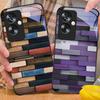 Цветная текстура дерева для Oppo A79 5G 58 78 74 60 4G Reno 11F Realme GT 6 11 Note 50 10 C55 X2 Закаленное стекло Черный чехол для телефона