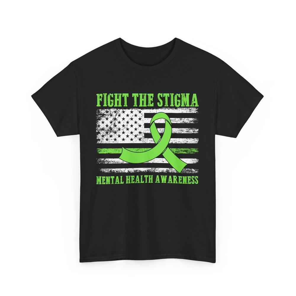 Fight The Stigma American Flag Shirt, Mental Health Awareness Vintage Shirt