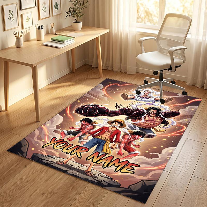 Personalized Crystal Velvet Carpet,One Piece Custom Printed Name, Plush Area Rug For Home Indoor Decor